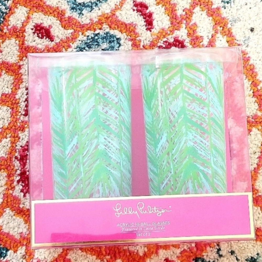Lilly Pulitzer Hi Ball Acrylic glasses